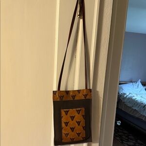 Brown and Tan Women's Shoulder Bag